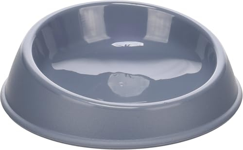 Flamingo Gamelle pour la Nourriture et l'eau Pandor Rond Gris pour Chats - 19x5,5cm 250ml - Durable, Pratique et Élégante