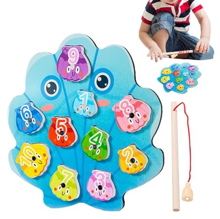 ETUCYNG Kleinkindfischerspiel, Kinder Angel Spielzeug,Farbübereinstimmung Mathe Fishing Counting Game Toys | Aktivitäten für Feinmotorik, sensorische Bildungsinstrument für pädagogische Lernkenntnisse