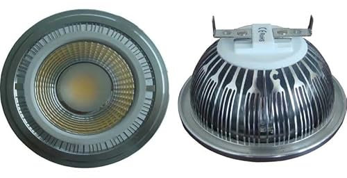 Fengyan Ampoules domestiques, Lot de 4 Spots LED AR111 G53 12 W DC/AC 12 V en Aluminium, sans variateur(Warm White)