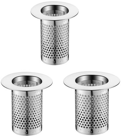 Shower Drain Hair Catchers, 3 Sizes Stainless Steel Hair Catcher for Shower Tray, Bathtub Drain Strainer, Bathroom Sink Filter, Drain Trap for Preventing Hair Clogs and Debris