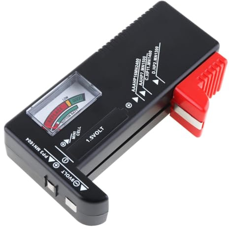 Gorise Testeur de piles universel compact, aucune alimentation requise pour piles AA, AAA, C, D, 1,5 V, 9 V et boutons