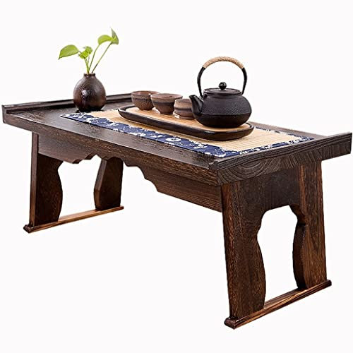PUFAHAU Säulentische Home Retro Tisch Erkerfenster Kleiner Couchtisch Schreibtisch Bett Malerei Und Kalligraphie Kleiner Tisch,Braun-60 * 34 * 27Cm(Braun - 60 x 34 x 27 cm)