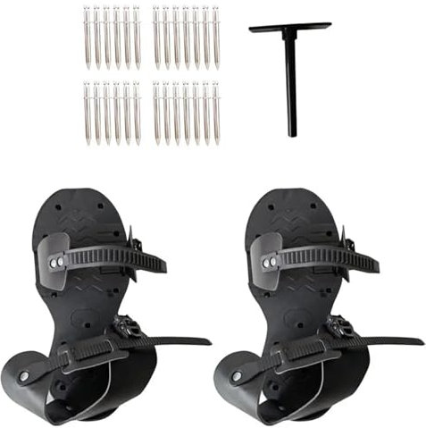 Aireadores de césped manuales Zapatos aireadores de césped Zapatos aireadores de jardín Herramienta de jardín portátil for exteriores con pinchos de alta resistencia con correa de velcro for fertiliza