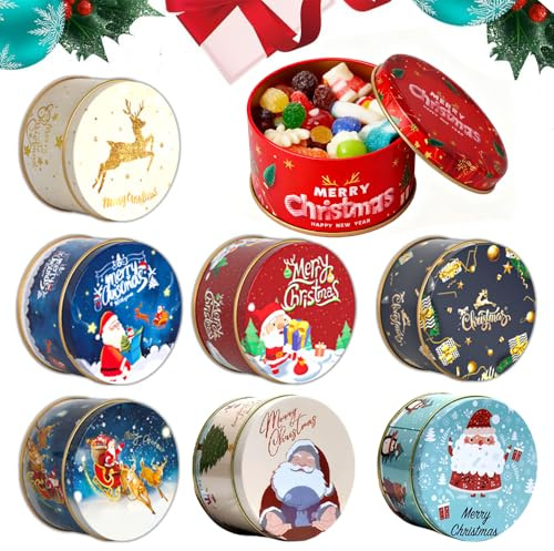 RIRIDAMAI Weihnachten Keksdose Gutscheindosen - 8 Stück Geld Geschenkverpackung, Gutschein Box Leer, Verpackung, Geschenkdosen (Farbe/B)