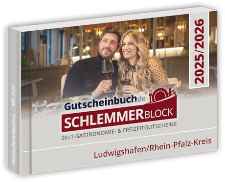 Gutscheinbuch.de Schlemmerblock Ludwigshafen/Rhein-Pfalz-Kreis Schlemmerblock 2025/2026 MN inkl. Guthabencode für Mobile-Gutscheine.de