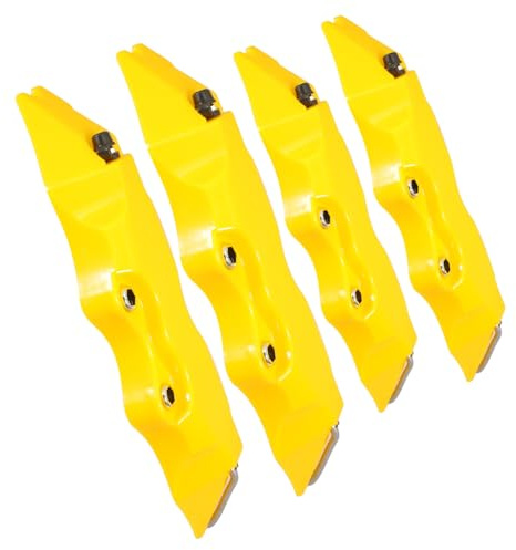 MUELODSIC 2 Sets Yellow Style Brake Caliper Covers Front Rear for Cars Protective Hub Covers Compatible with Various Brands and Racing Applications