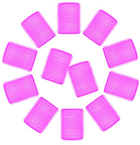 DIYEAH Lot de 12 bigoudis en plastique 45 mm pour boucles volumineuses sans chaleur, outil de coiffure rapide qui n’abîme pas cheveux pour femmes et filles