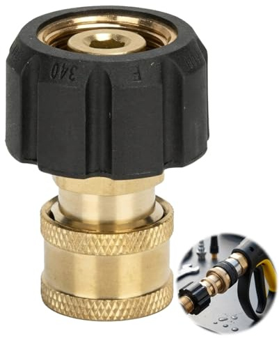 M22 Female to 1/4 Quick Connect Pressure Washer Adapter for Karcher Nilfisk,High Pressure Washer Gun to Hose Converter Tool,Quick Connect Hose Pipe Fittings for Garden Pressure Washer Hose Connector