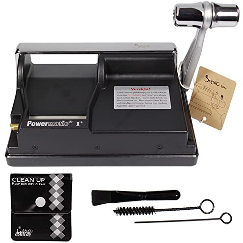Powermatic 1 Plus neueste Edition SEPILO Elite Zigarettenstopfmaschine der Extraklasse I Zigarettenstopfer/Zigarettenmaschine inkl. Taschenascher