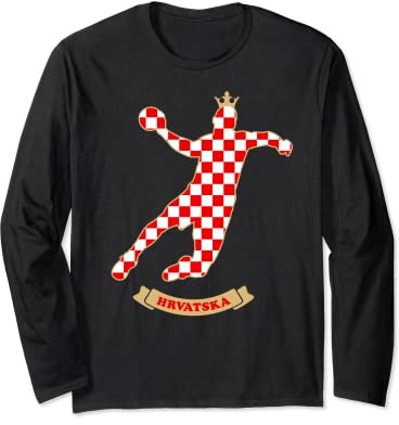Rukomet Hrvatska Handball und Kroatien Langarmshirt
