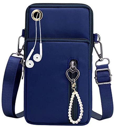 OHSN Handytasche Zum Umhängen Mädchen Mit Geldbörse 2pcs Türanhänger Dunkelblau Handytasche Mit Geldbörse Umhängen Handy Handtasche Umhängen Damen Kopfhörer Eingang Umhänge Geldbeutel Tasche Handy