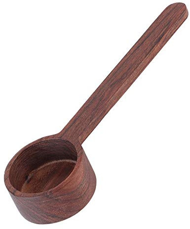 Cuchara Medidora para Café Molido, Cuchara de Café Expreso de Madera, Reutilizable Negro Nogal Tazas Medidoras, Hogar Cucharada para Café Té Matcha Harina Especias, 48x165mm/1,9x6,5in