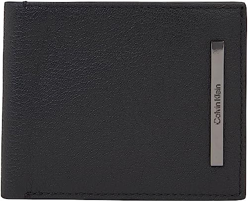 Calvin Klein Herren Portemonnaie Modern Bar Bifold Leder, Schwarz (Ck Black), Onesize