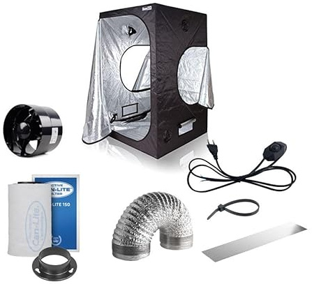 NICEGROW.de Box Set mit Klimaset Growbox 135 CBM/h 60x60x140 inkl. Aktivkohlefilter Growzelt