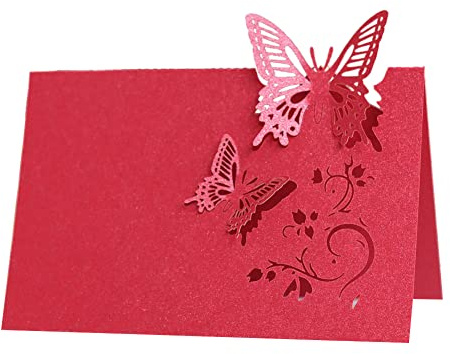 LICHENGTAI Segnaposto Segnabicchiere Farfalla Carta Segnatavolo 50 Pezzi Segnaposto Tavolo Farfalle Carte Cartolina Segnaposto Matrimonio Segnatavolo Bomboniera per Comunione Festa Compleanno