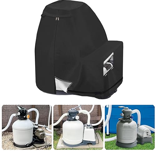 Bitubi Sand Filter Pump Cover for INTEX Krystal Clear Sand Filter Pump,Waterproof Anti-UV Above Ground Pool Pump Cover,Sand Pool Filters Cover