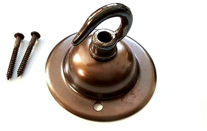 Metal Ceiling Dome with Hook and Fixing Screws Choice of Finishes (Antique Brass)