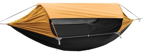 Doppel-Hängematte, Outdoor-Zelt, leicht zu transportieren, 270 * 140 cm, max. Belastung 200 kg, geeignet für Terrasse, Outdoor-Camping (Orange)