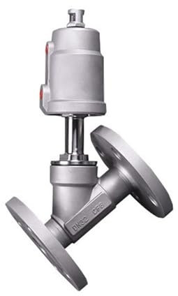 SHYISY DN80 Edelstahl-Flansch-Pneumatik-Winkelsitzventil, Mehrzweckventile for Fabriken, Heimwerker, Gärten, Häuser usw. (Size : Normally Closed, Color : Single Acting)