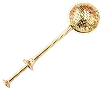 rockible Tee-Ei, Teefiltrat, Teekannen-Ersatz, praktisches Zubehör, vielseitig einsetzbar für lose Teeblätter, Netzsieb, Teesieb, Gold