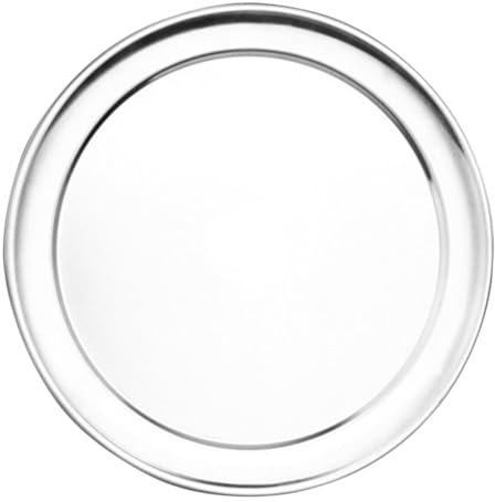 RORPOIR 12-inch Wide Edge Round Aluminum Pizza Pan, Wear-resistant Multi-function Baking Tray for Household and Kitchen Use, Reusable Pizza Baking Plate for Oven and Bakery