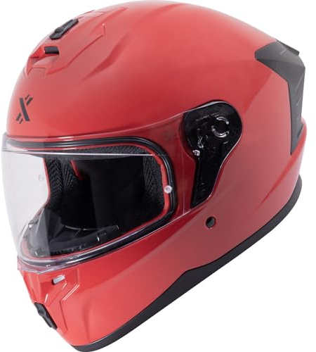 Shox Apex Solid Motorcycle Helmet XL Gloss Dark Red