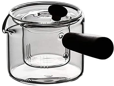 TJLVYCNB Théière Bouilloire Verre Haute Température Théière Bouillante Côté Thé Noir Petite Théière Aux Agrumes Verts Théière À Fleurs Théière Tasse À Thé Théière