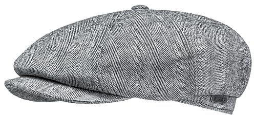 WEROR Schiebermütze Herren – Flatcap Schirmmütze Mütze mit Schirm - Cap mit Baumwollfutter - Herbst/Winter – WEROR-437.1 (57, Grau)