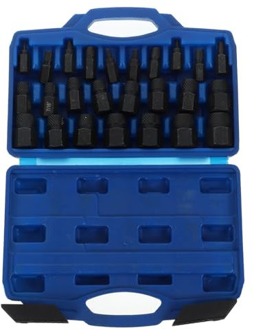 iplusmile 25-teiliges Set Schraubenausdreher-bolzenentferner-kit Sechskantschrauben-entfernungswerkzeug Abisolierter Schraubenausdreher-terminal-entfernungswerkzeug-kit