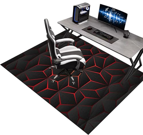 Tappeto Sedia Ufficio Gaming, Tappeto Salvapavimento 70 x 100 cm, Tappeto Sedia Gaming/Tappeto Ufficio, Tappeto Per Sedia Con Ruote, Tappeto Gaming Pavimento, Tappetino Protettivo per Pavimenti Duri