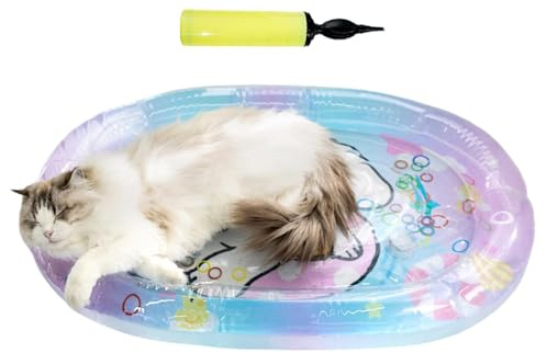 Sensorische Matte für Katzen – Frische Spielmatte mit dicker Spielmatte für Katzen, aufblasbarer Teppich für sensorische Pads 'Wasser | Refedi verdicktes Hundebett Spielzeug Interatt