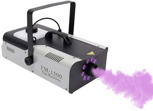 TONFEION Nebelmaschine, 1500W Rauchmaschine mit LED Licht, Fernbedienung, GB-Lichteffekten und 2.5L Tank für Konzerte, Partys, DJs