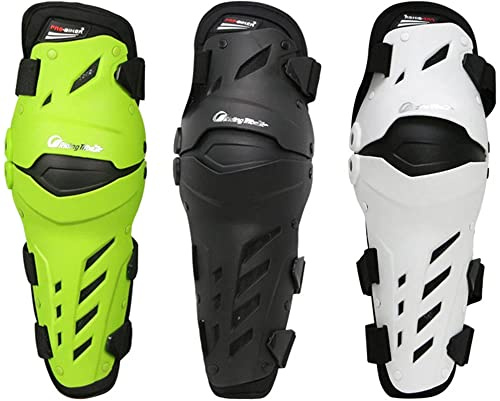 RidingTribe Rodilleras para Motocicleta 2Pcs Adultos Acero Aleado Motocicleta ATV Motocross Codo Rodilla Espinilla Protectores Protector Motocross Carreras Rodilla (Verde)