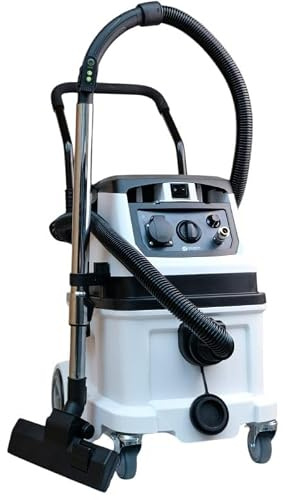 ViMa24 Aspiratore industriale con funzione di bussola, 1600 W, con presa a distanza, attacco ad aria compressa 230 V, 40 l, aspirapolvere industriale, autostavvio, aspirapolvere a secco