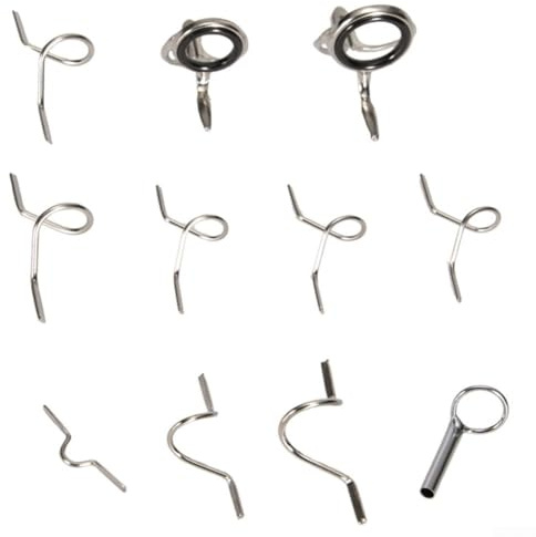 Juego de 11 piezas de pesca con mosca para caña de pescar de acero inoxidable con gancho para reparaciones rápidas