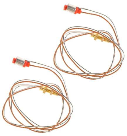 Yardenfun Termocoppia Piano Cottura con Sensore Termocoppia Gas, Dispositivo di Sicurezza per Accensione, 2 Pezzi in Acciaio Inossidabile per Cucina