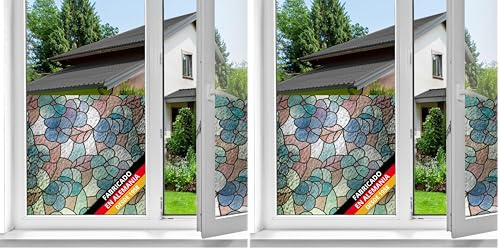 d-c-fix Vinilo Adhesivo para Cristales Ventanas Lisboa Spring estático Opaco translúcido privacidad Decorativo para mampara de Ducha baño lámina Pegatina 45 cm x 1,5 m (Paquete de 2)