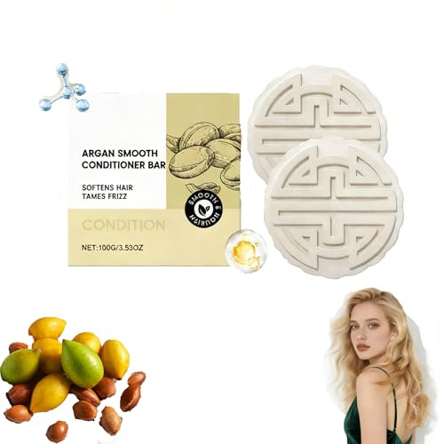 Barra de acondicionador de champú de nueces marroquí,Jabón anticaída del cabello,Champú para el cabello sólido para mujeres y hombres Acondicionador Bar, Hidratante Nutritivo Y Suavizante Fuller