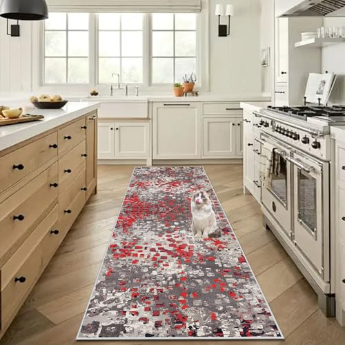 Tappeto Cucina Antiscivolo Lavabile Tappeto Lungo per Corridoio Tappeto Ingresso In Lavatrice Lungo Lavabile Moderno Tappeto Runner Passatoia per Cucina Corridoio Lavanderie Soggiorno 80 x 200 cm