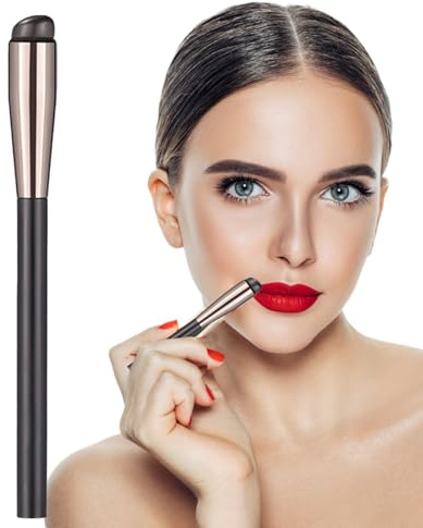 Läppborste | runt huvud silikonapplikator för concealer – läppmakeup-applikator, för daglig användning, makeup på språng och hemma