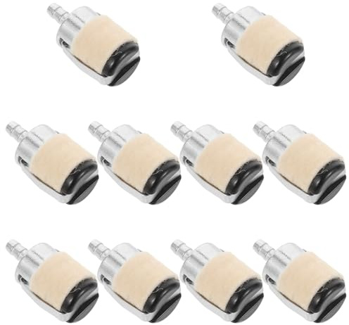 SUPVOX Filtro de Combustible para Motosierra, 10 Piezas, Carcasa Metálica Elemento Filtrante de Lana, Repuesto para Suministro de Combustible, Compatible 52/58, Repuestos de Filtrado
