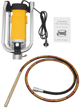 Agitatore elettrico per calcestruzzo, vibratore portatile per calcestruzzo nell'industria edilizia, costruzione di strade, ponti, colonne e lavori di riparazione wigwam da giardino, 2000 W, 220 V