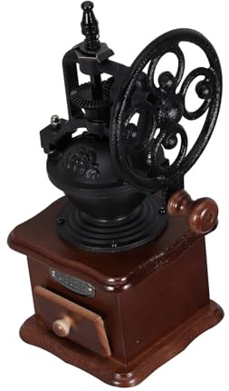 GETAJGHSD Molinillo de Café Manual de Madera Manivela para Cocina, Manual y Base de Madera Cajón, Adecuado para Moler Granos y Especias Secas