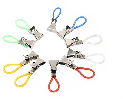 RMB® 10er Set Bunte Handtuch-Haken Ersatz-Ösen Topflappen-Klemmen Waschlappen-Aufhänger