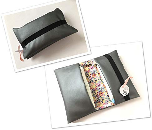 Wickeltasche, Windeltascheto go grau metallic, bunt geometrisch, Kunstleder, für 3-4 Windeln und Feuchttücher, handmade, Geschenk zur Geburt