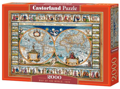 Castorland C-200733-2 Map of The World, 1639, 2000 Teile Puzzle, bunt
