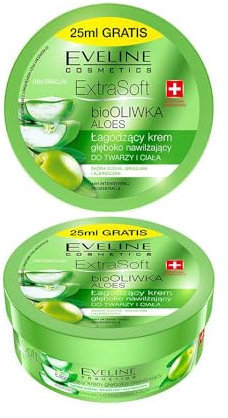 Eveline Cosmetics Soft Bioolive Crème Hydratante Visage Et Corps À L'aloe Vera Pour Femme | 175 ml | Baume Nourrissant | Pour Peaux Sensibles | Hydratation Quotidienne À Absorption Rapide