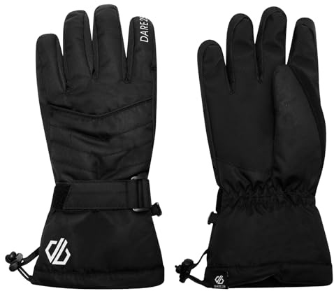 Dare2B Women's Acute Waterproof and Breathable Padded Ski and Snowboard Glove with Warm Scrim Lining Black, S
