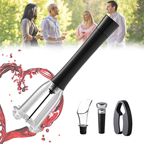 NEWFEIBIN Rapide Tire-Bouchon À Air Comprimé Set Gift Pression d'air Kit Tire-Bouchon avec Bouchon A Vide Verseur De Vin Coupe-Capsules pour Bar Maison Cuisine