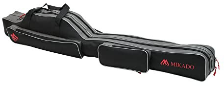 Generic Rutentasche 2/3 Fächern Rutenfutteral Angeltasche viele Varianten! 1,0-1,6m (160cm / 2 Fächer/UWD-0420B2-160), Schwarz